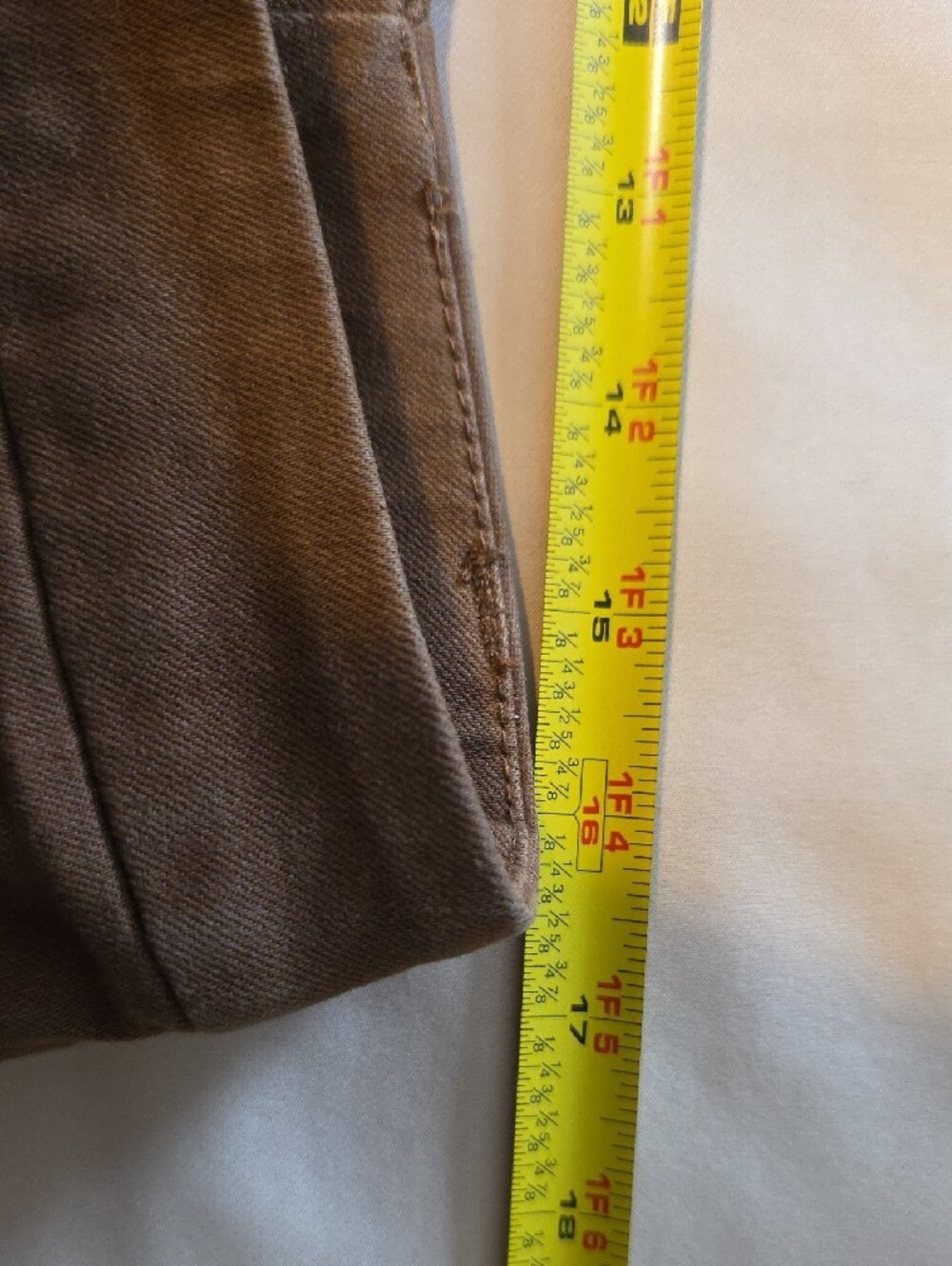 Chico's So Slimming Girlfriend Ankle Women's Straight Leg Jeans in Warm Brown - Picture 9 of 10
